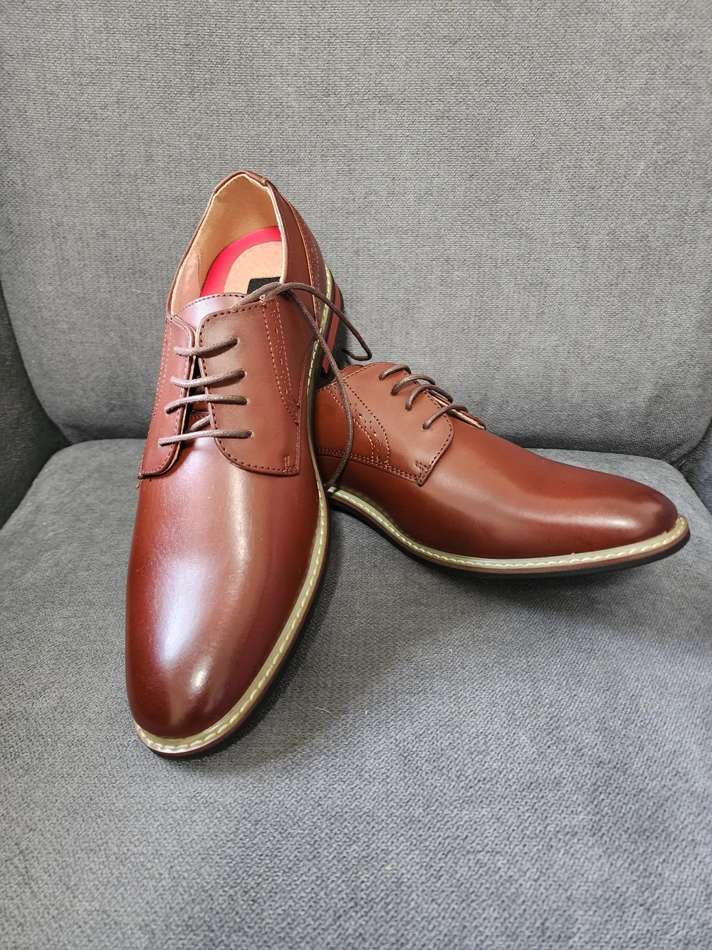 10W Men’s Brown Bruno Marc Dress Shoes - Lace-Up Oxfords